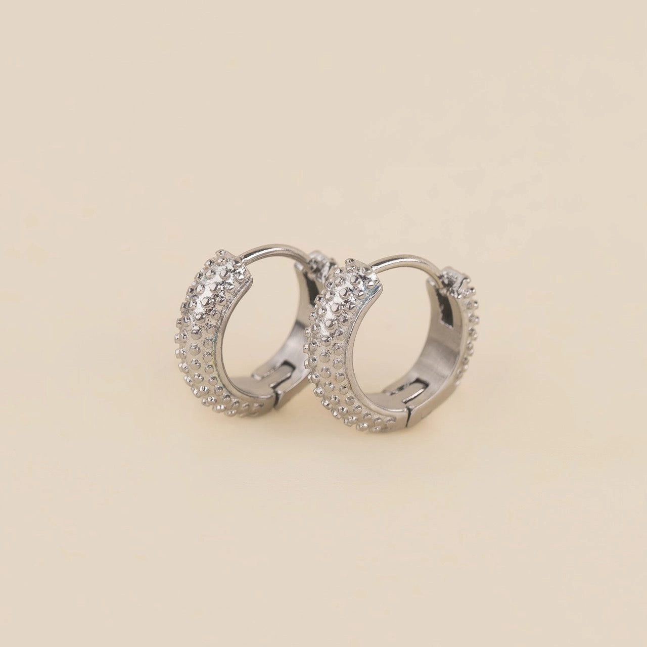 Abstract Item Party Chunky Huggie Hoop Earrings