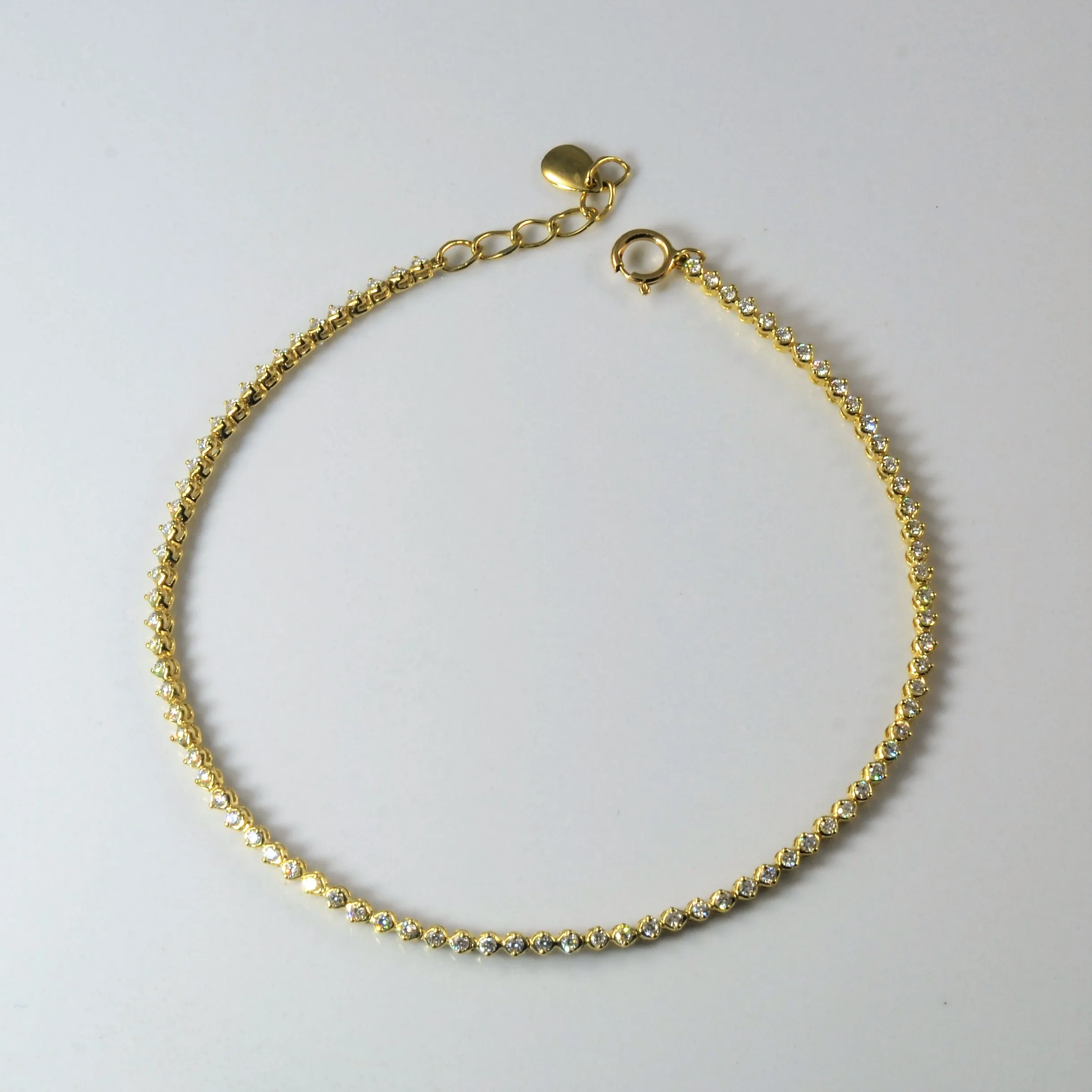 summer look Pave Diamond Chain Bracelet | 0.42ctw | 7.5" |