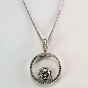 Bold Appeal Delicate Glam Pave Diamond Eternity Pendant Necklace | 1.50 ctw, 16''|