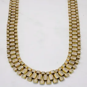 Pave-set 8.50ctw Natural Diamond Necklace | 8.50ctw | 30" | Natural Details