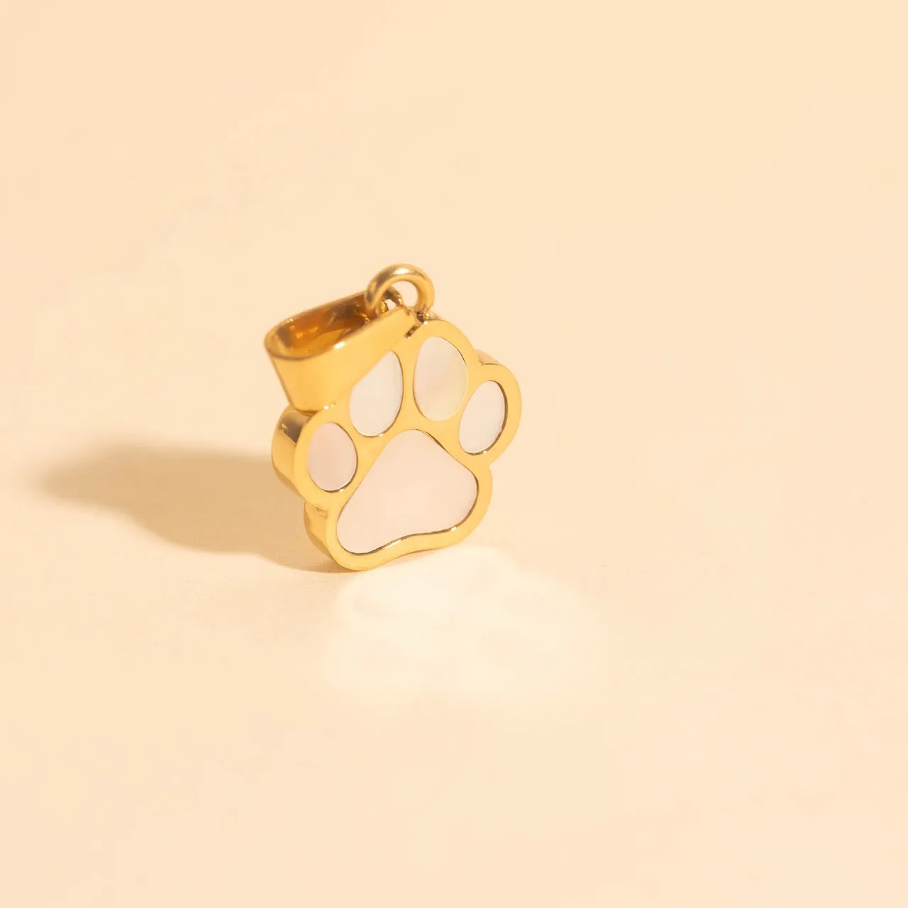 Caring Present Paw Print Necklace Charm