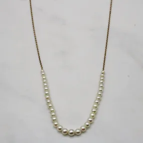 Pearl Chain Necklace | 17" | Romantic Fashion