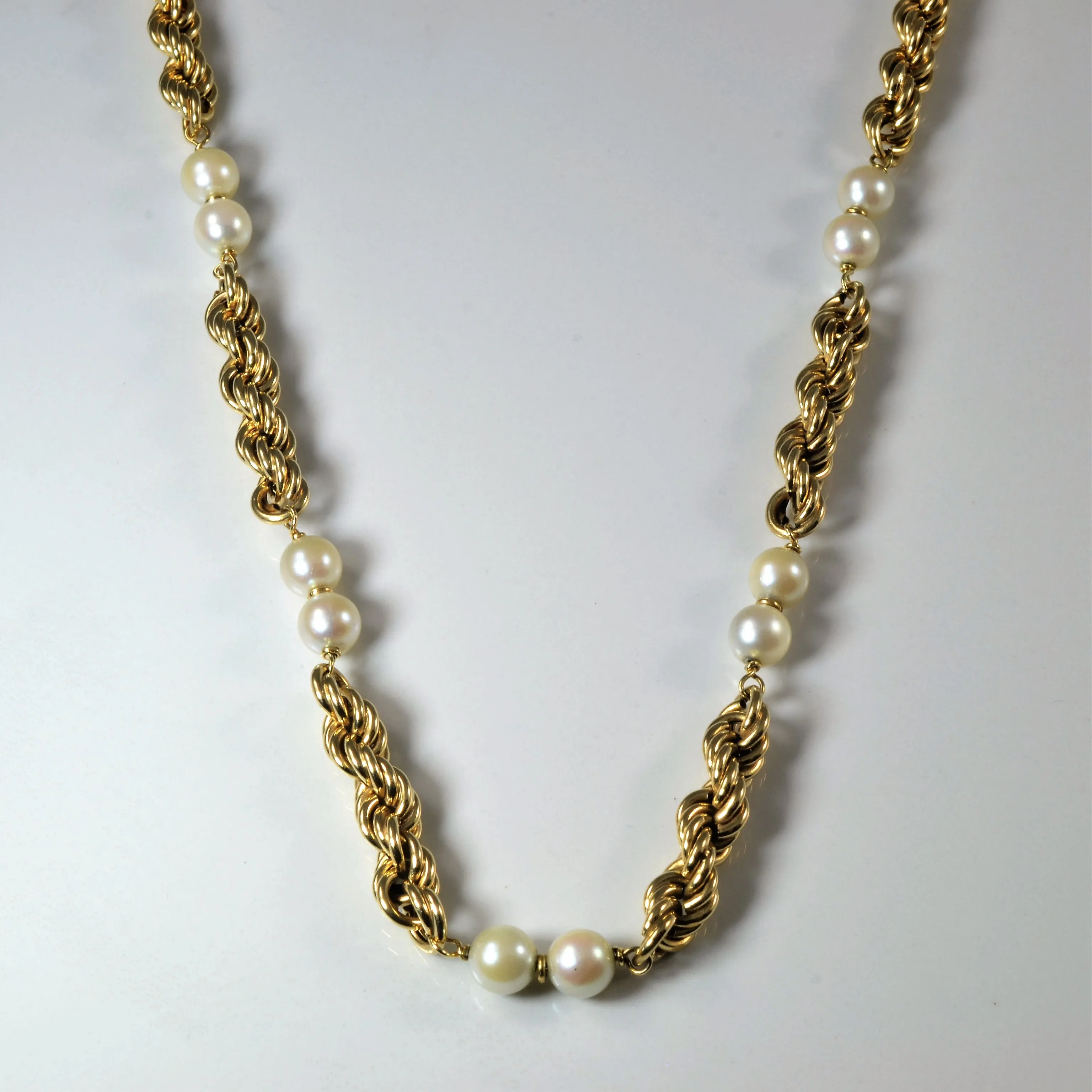 Pearl Rope Chain Necklace | 15" | Versatile Touch