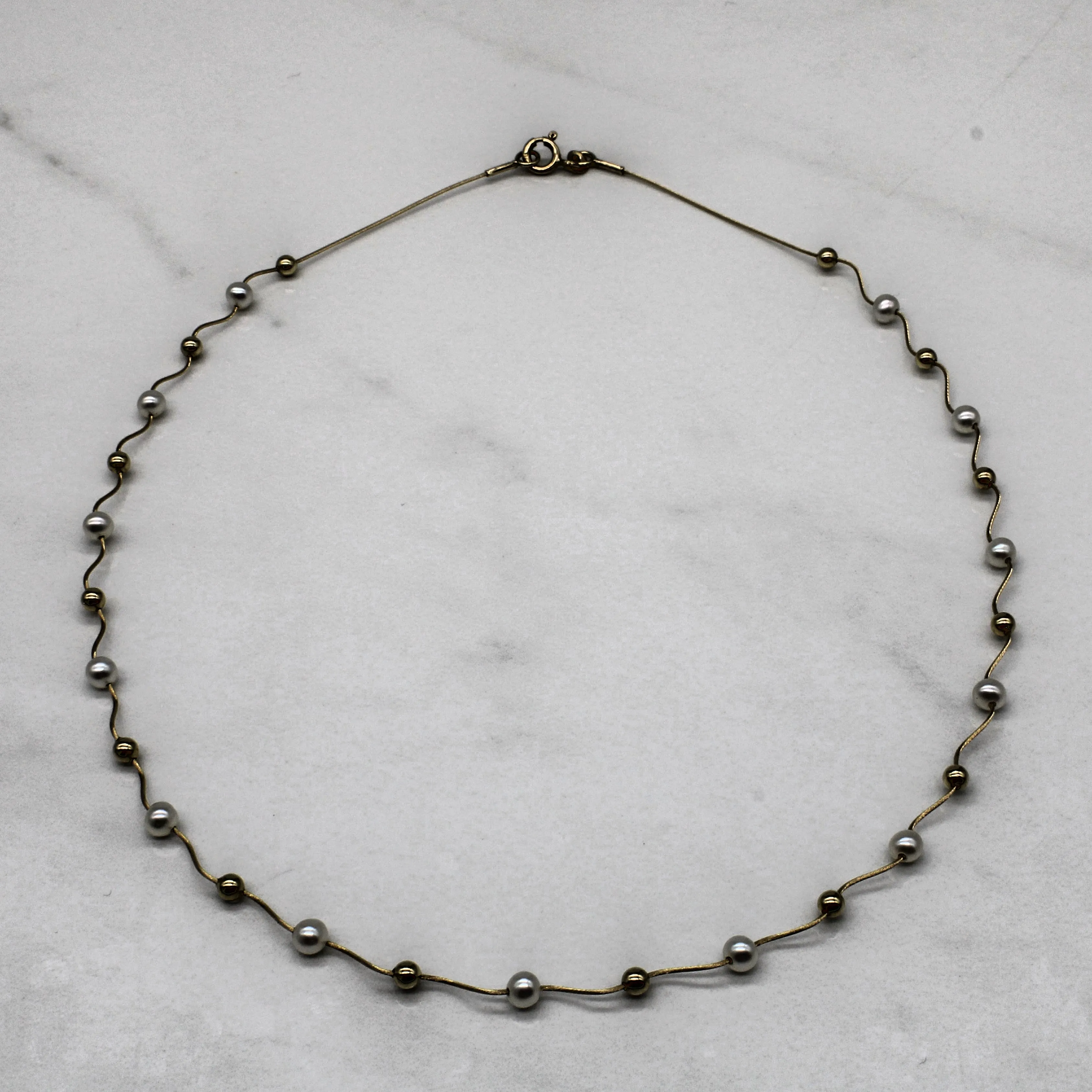 Pearl Twist Necklace | 16" | Timeless Grace
