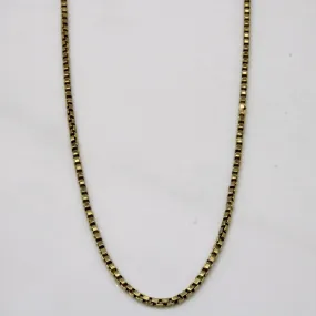 10k Yellow Gold Box Link Chain | 16" | Bridal Accent Distinctive Craft