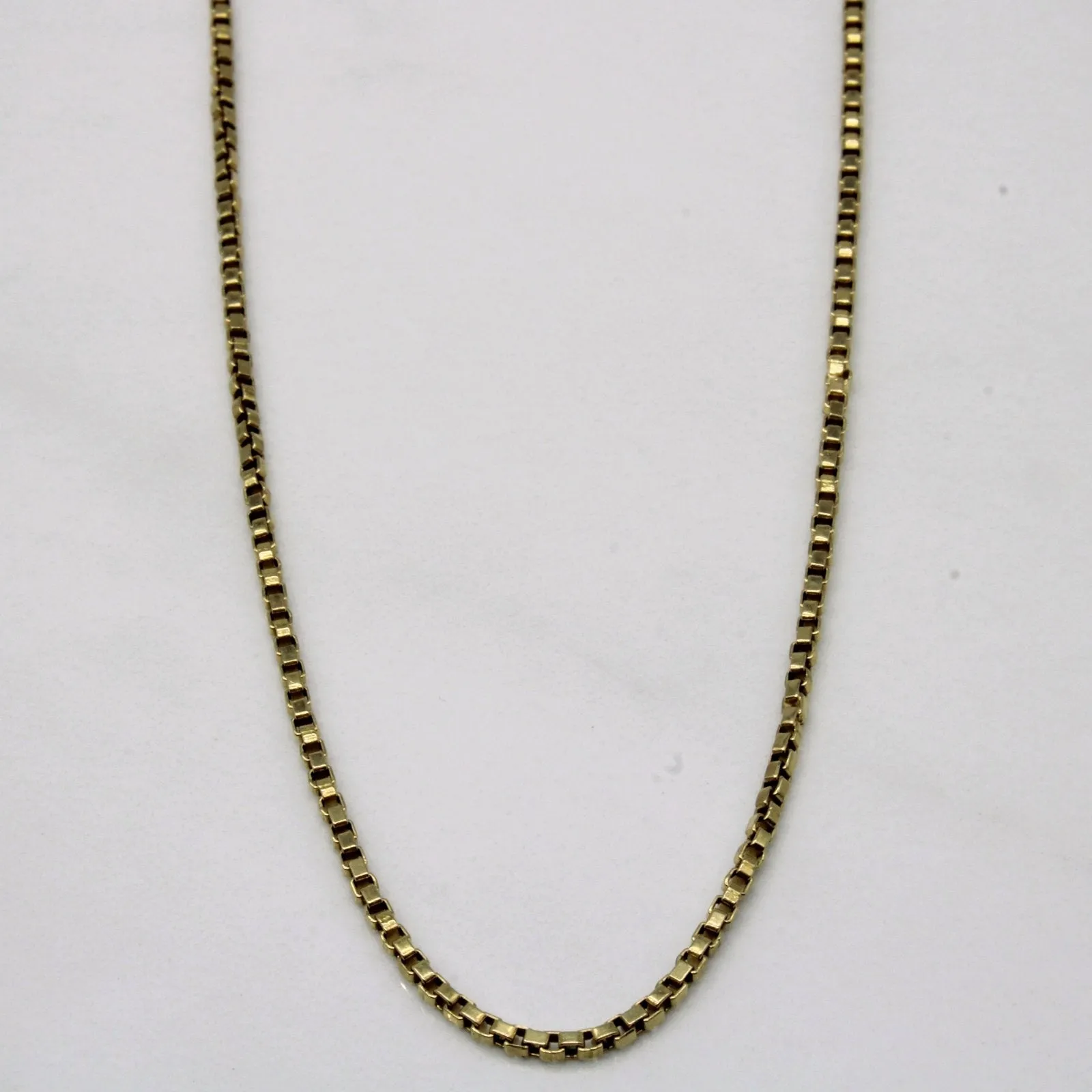 10k Yellow Gold Box Link Chain | 16" | Bridal Accent Distinctive Craft