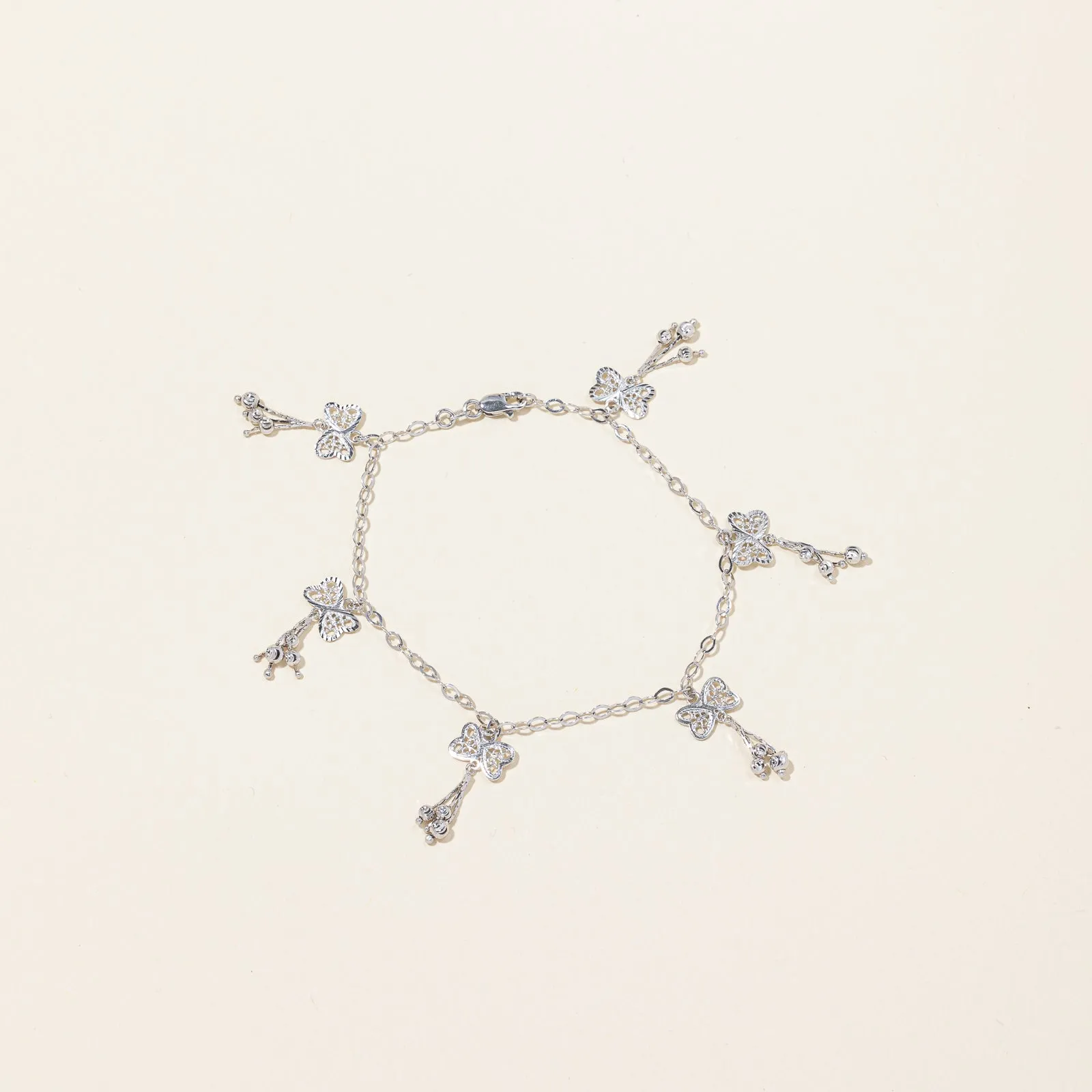 Filigree Butterfly Tassel Bracelet | 7.5" | Gift For Him Sleek Style