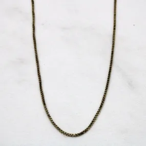 10k Yellow Gold Box Chain | 18" | Statement Accent Minimal Mood