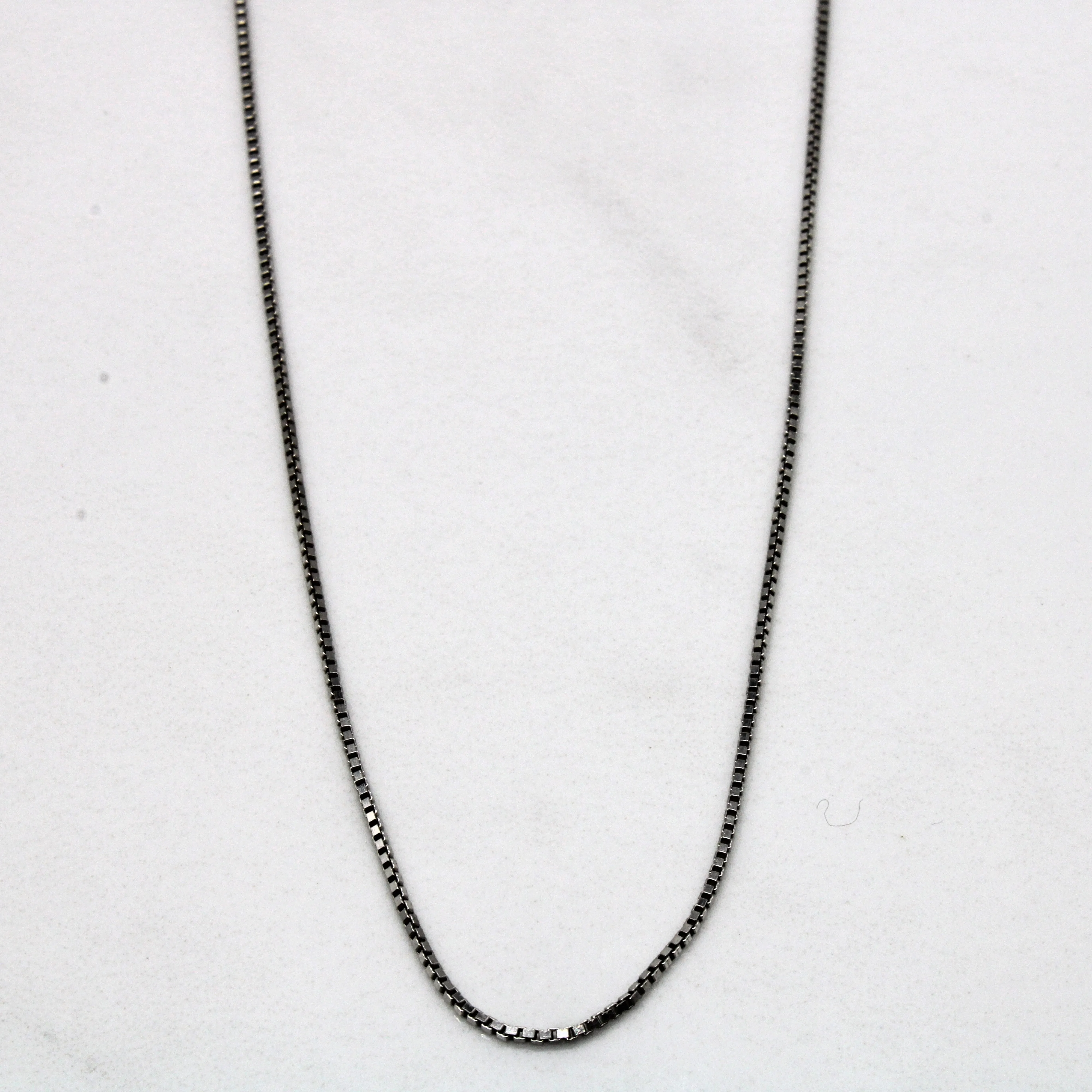 Dynamic Detail Vibrant Jewelry Design 14k White Gold Box Chain | 18" |