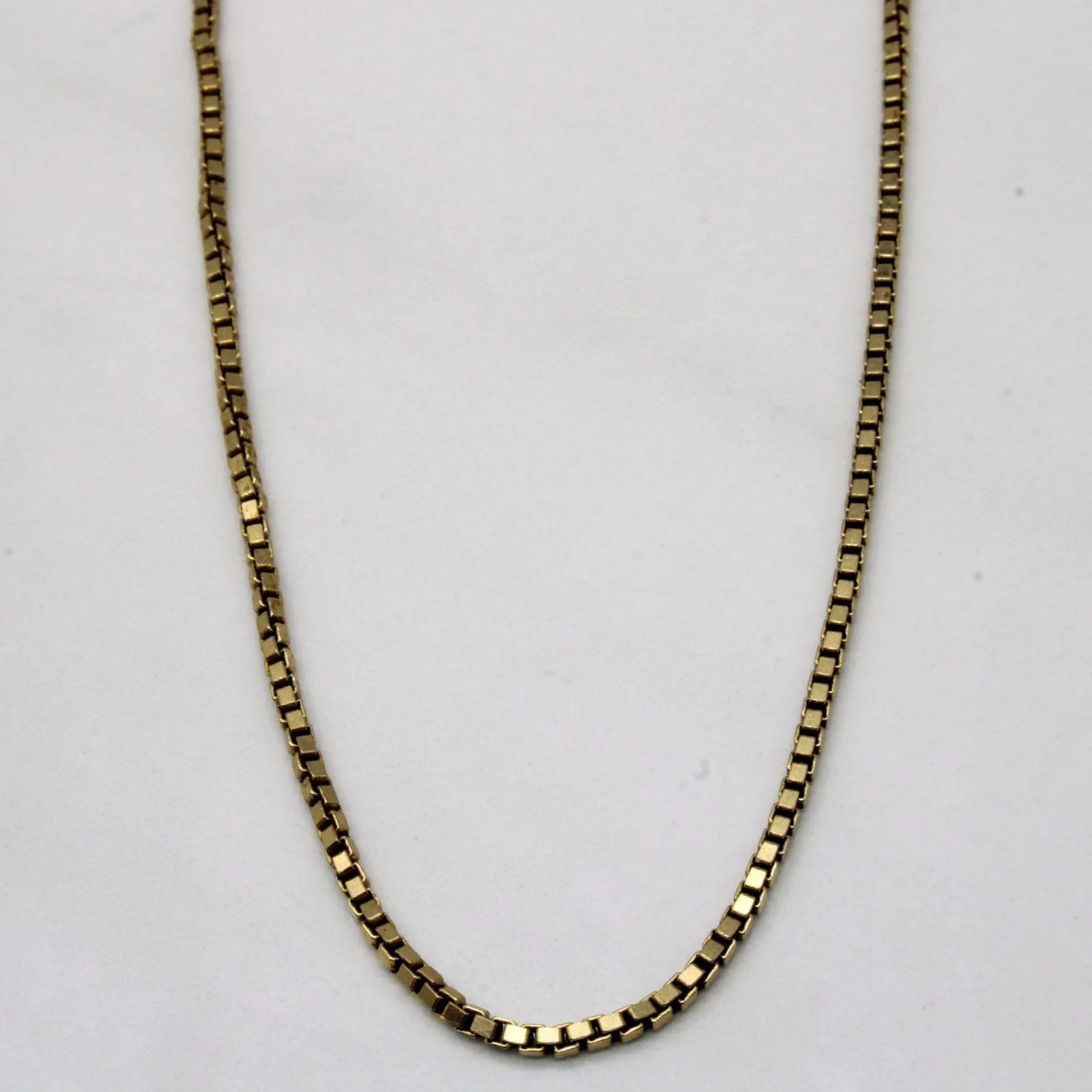10k Yellow Gold Box Link Chain | 18" | Top Pick Glow Mood
