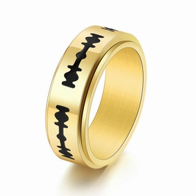 Minimal Accent Personalized Tungsten Ring Anniversary Rings For Men