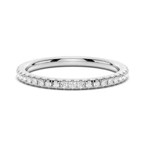 Dreamy Style Petite Pav?? Round Moissanite Half Eternity Band