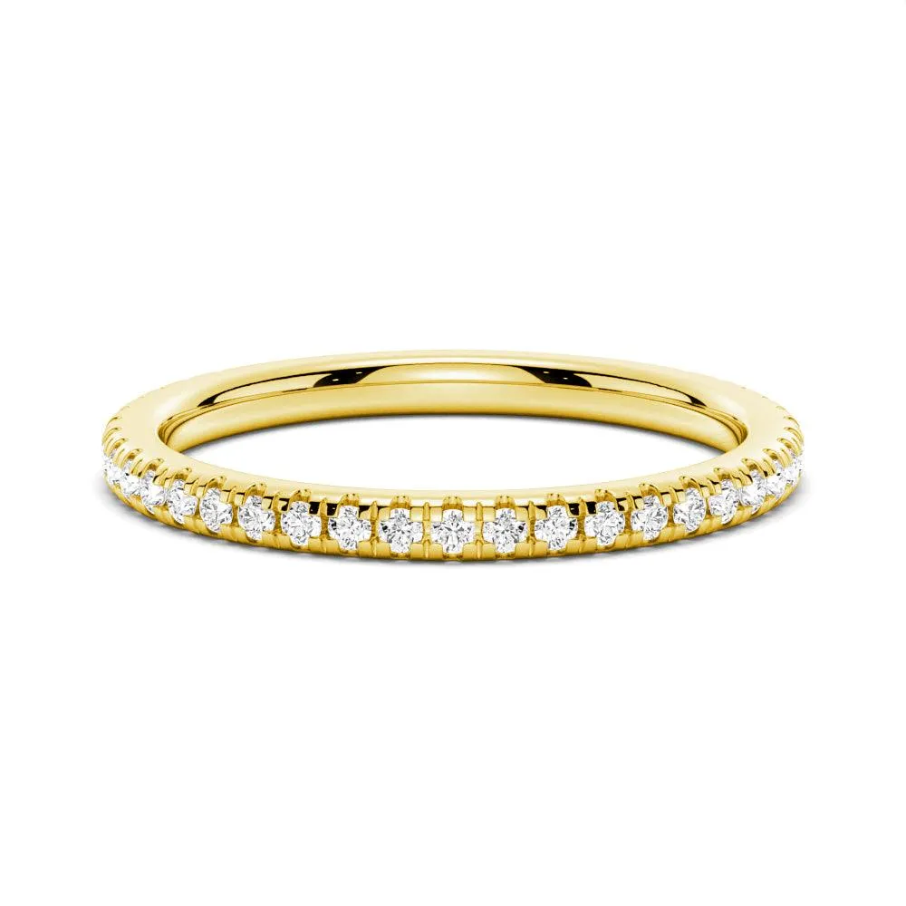 Cool Spark Versatile Touch Petite Pav?? Round Moissanite Half Eternity Band
