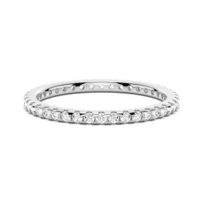 Sturdy Symbol Petite Pav?? Scalloped Moissanite Eternity Band