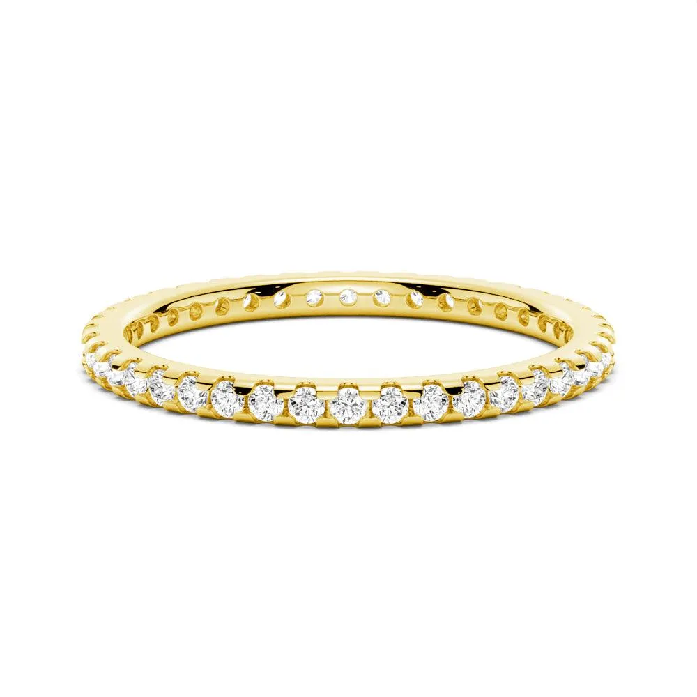 Petite Pav?? Scalloped Moissanite Eternity Band Modern Fit