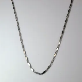 Platinum Bar & Rolo Chain | 16.5"| Season Match