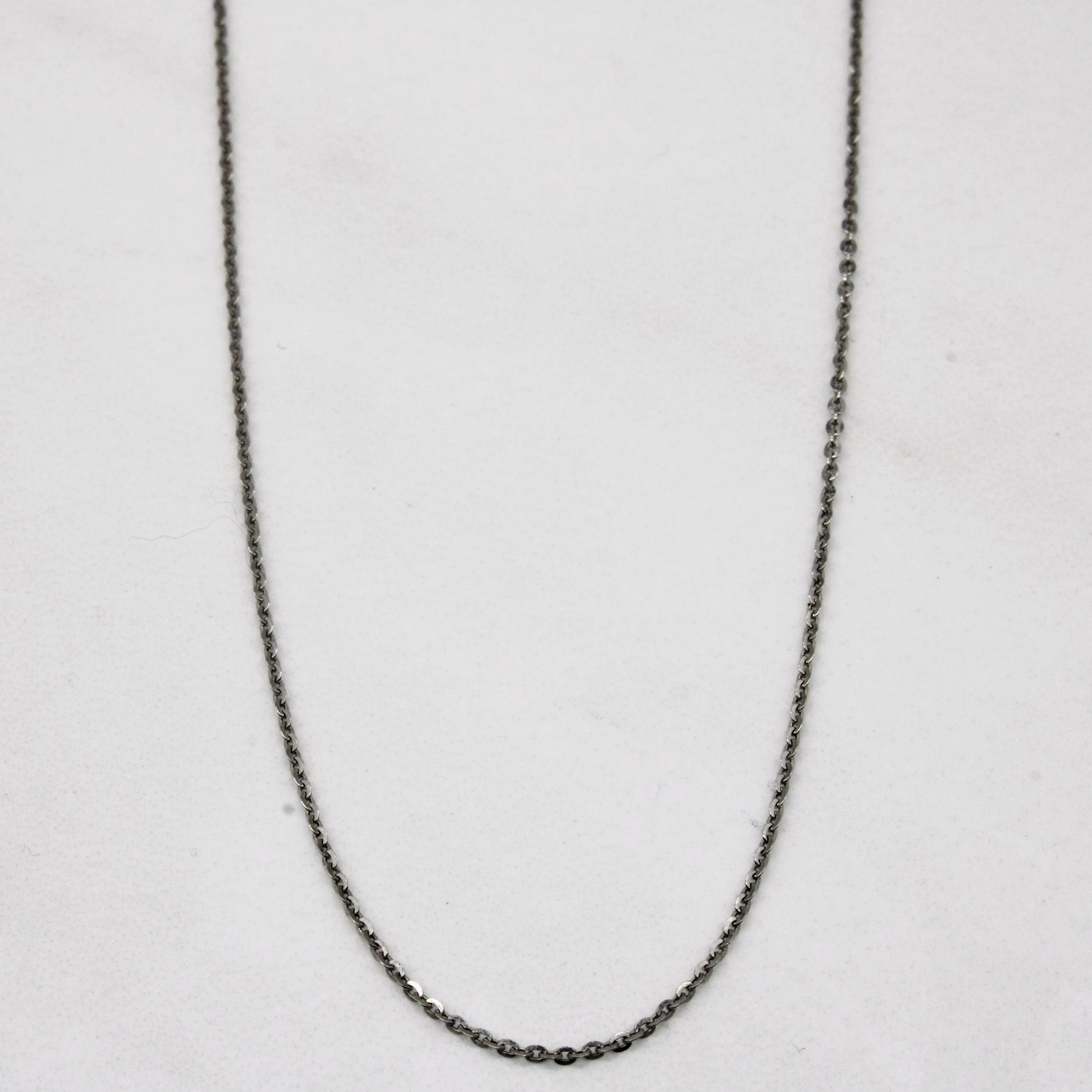 Platinum Cable Chain | 0.55mm | 18" | Soft Contrast