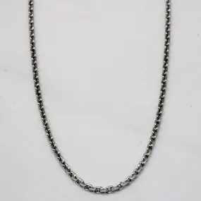 Exquisite Shine Platinum Cable Chain | 24" |