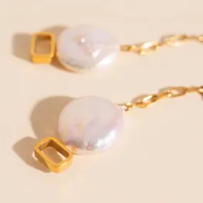 High-Quality Selection Pearl Whim Chunky Huggie Hoop Charms