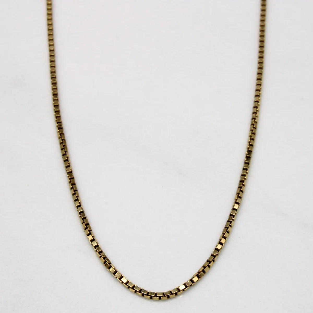 Artful Feature 10k Yellow Gold Box Link Chain | 23" |