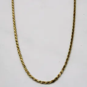 18k Yellow Gold Rope Chain | 24" | Daily Radiance Minimalist Piece