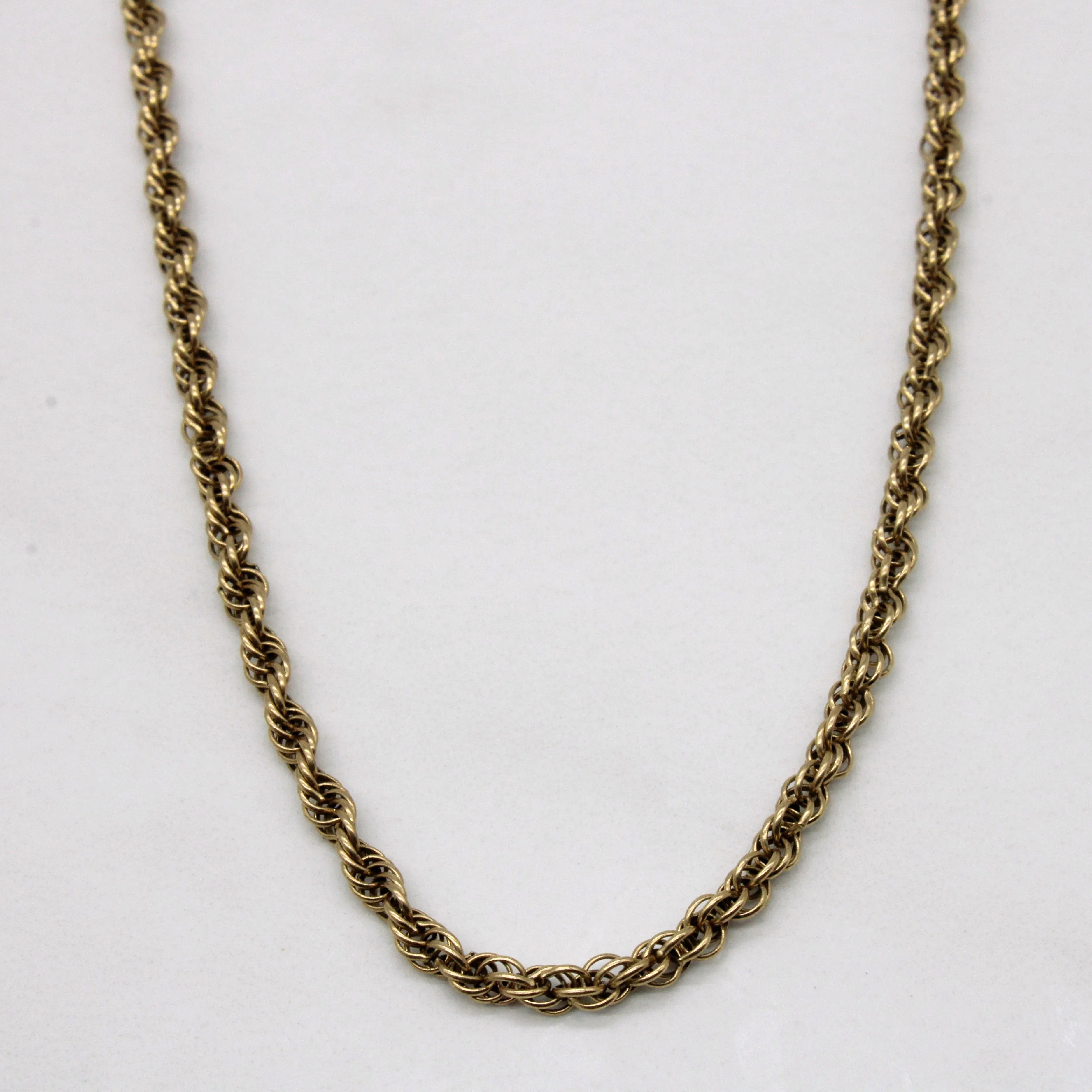 Polished Glam Fashion Form 10k Yellow Gold Rope Chain | 18" |