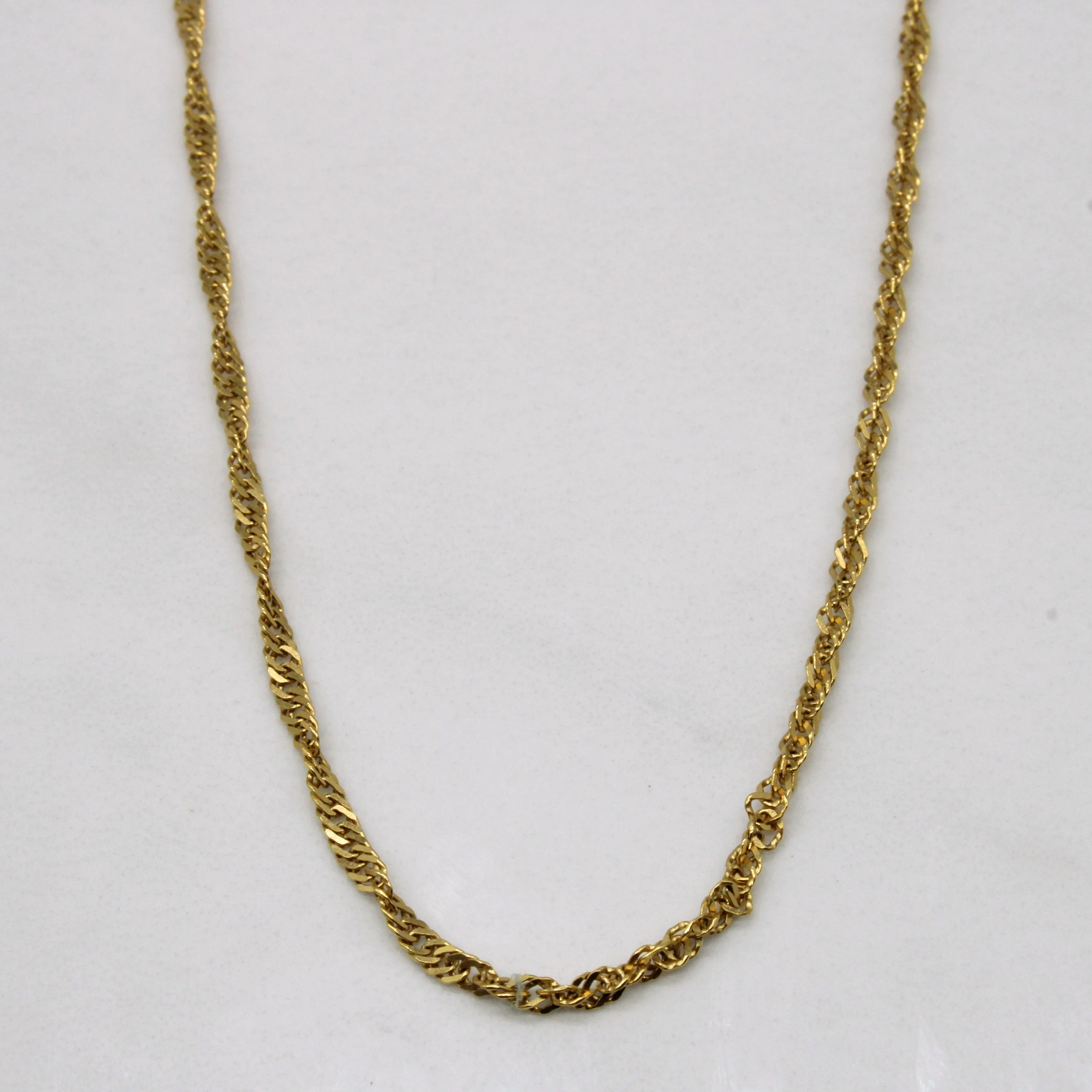Understated Mood 18k Yellow Gold Singapore Chain Choker | 15" |