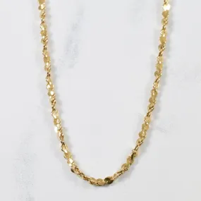 Handmade Jewelry Pieces Radiant Sparkle 10k Yellow Gold Twisted Serpentine Chain | 30.5" |