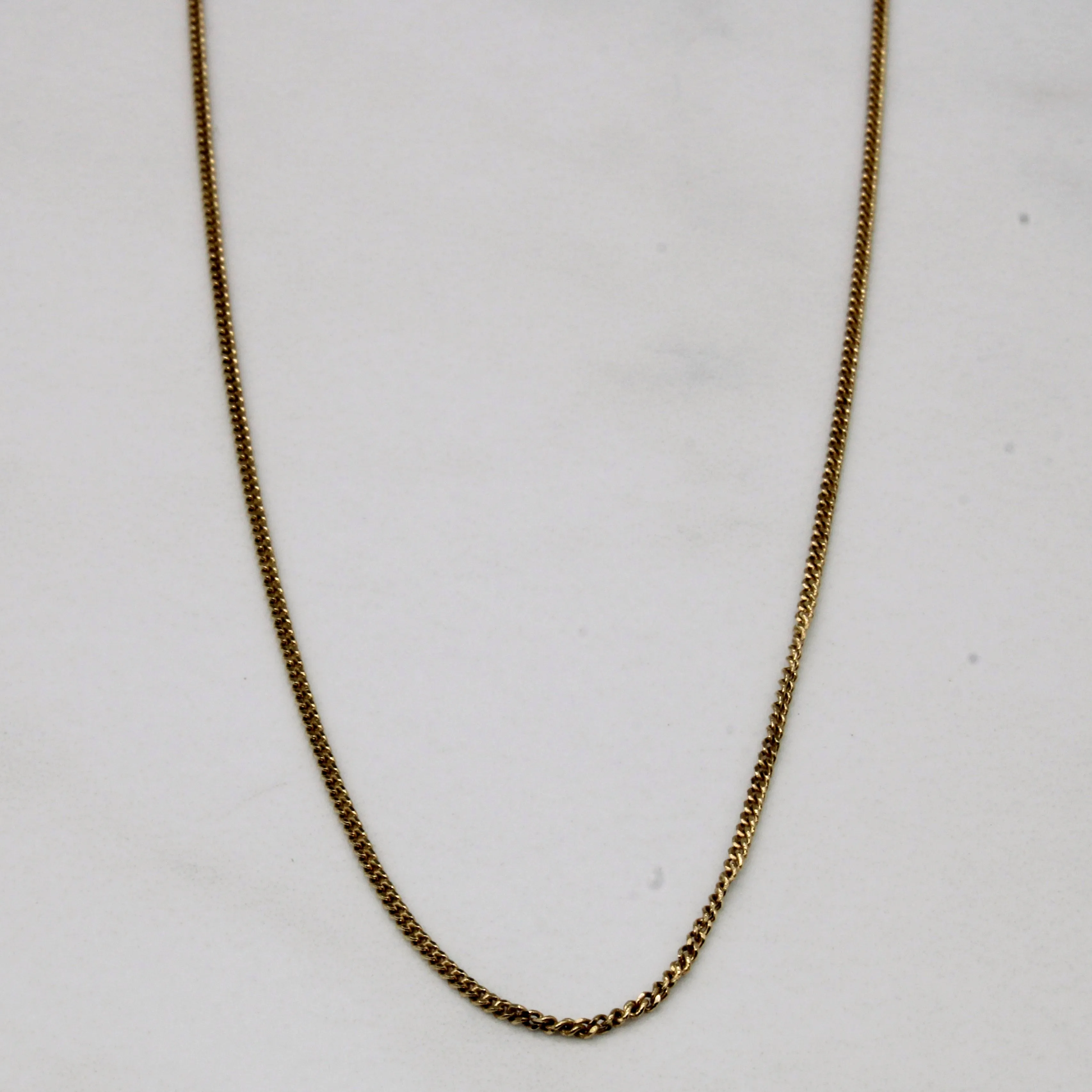 10k Yellow Gold Curb Chain | 16" | Red Dress