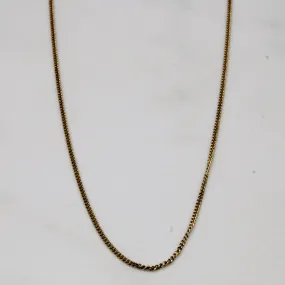 10k Yellow Gold Curb Chain | 16" | Red Dress