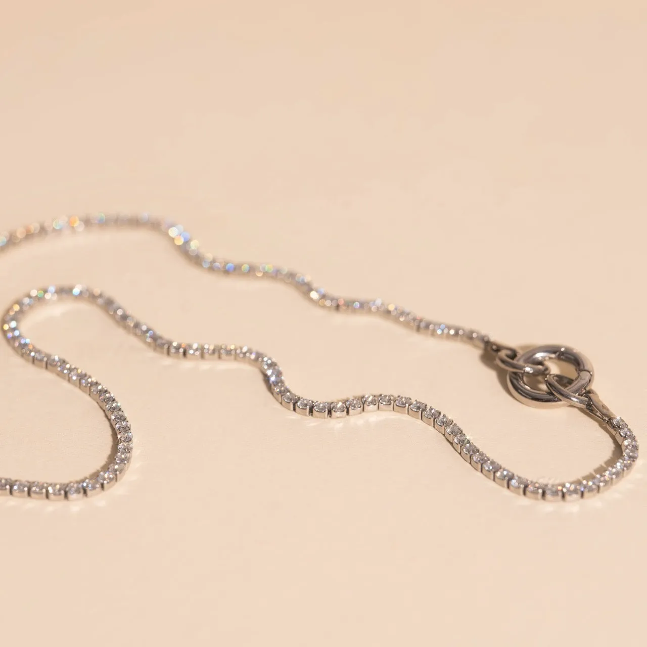 Autumn Night For Bride Micro Tennis Necklace