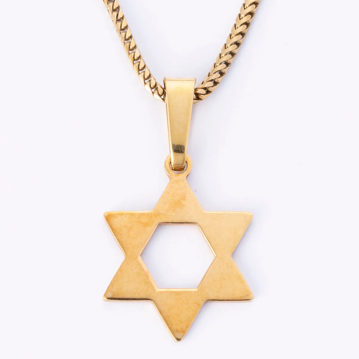 10k Yellow Gold Star Pendant Necklace | 17.5" Signature Piece Cool Texture