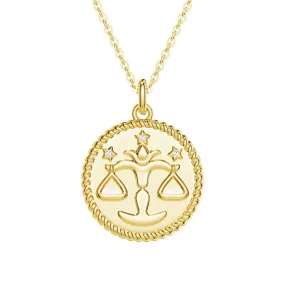 Libra Constellation Lab Grown Diamond Birthstone Pendant Necklace Holiday Accent Elegant Feel