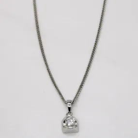Tension Set Diamond Pendant & Necklace | 0.20ct | 18" | Lifestyle Match Eye-catching Design