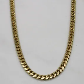 Sparkling Touch 14k Yellow Gold Cuban Link Chain | 24" |