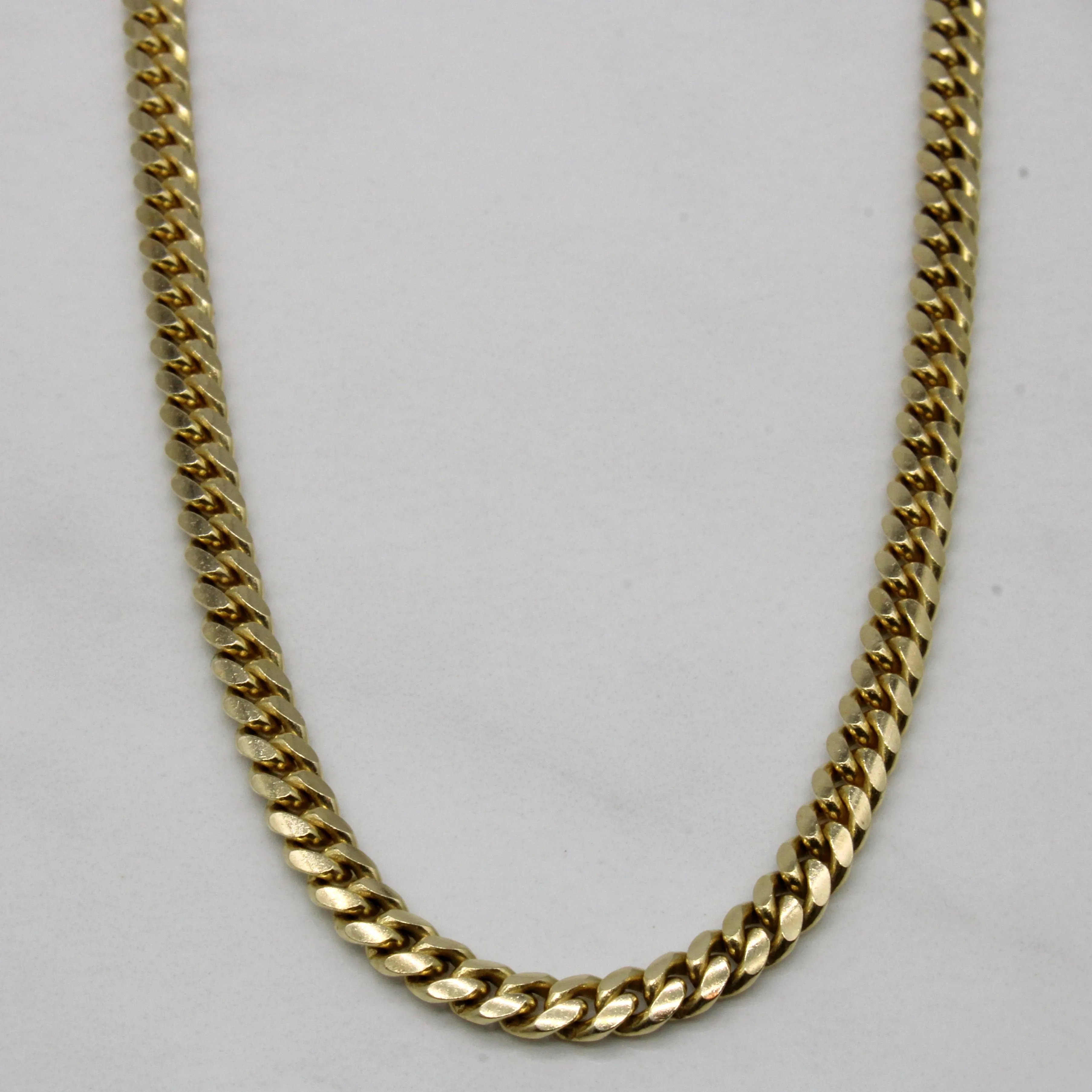 Sparkling Touch 14k Yellow Gold Cuban Link Chain | 24" |