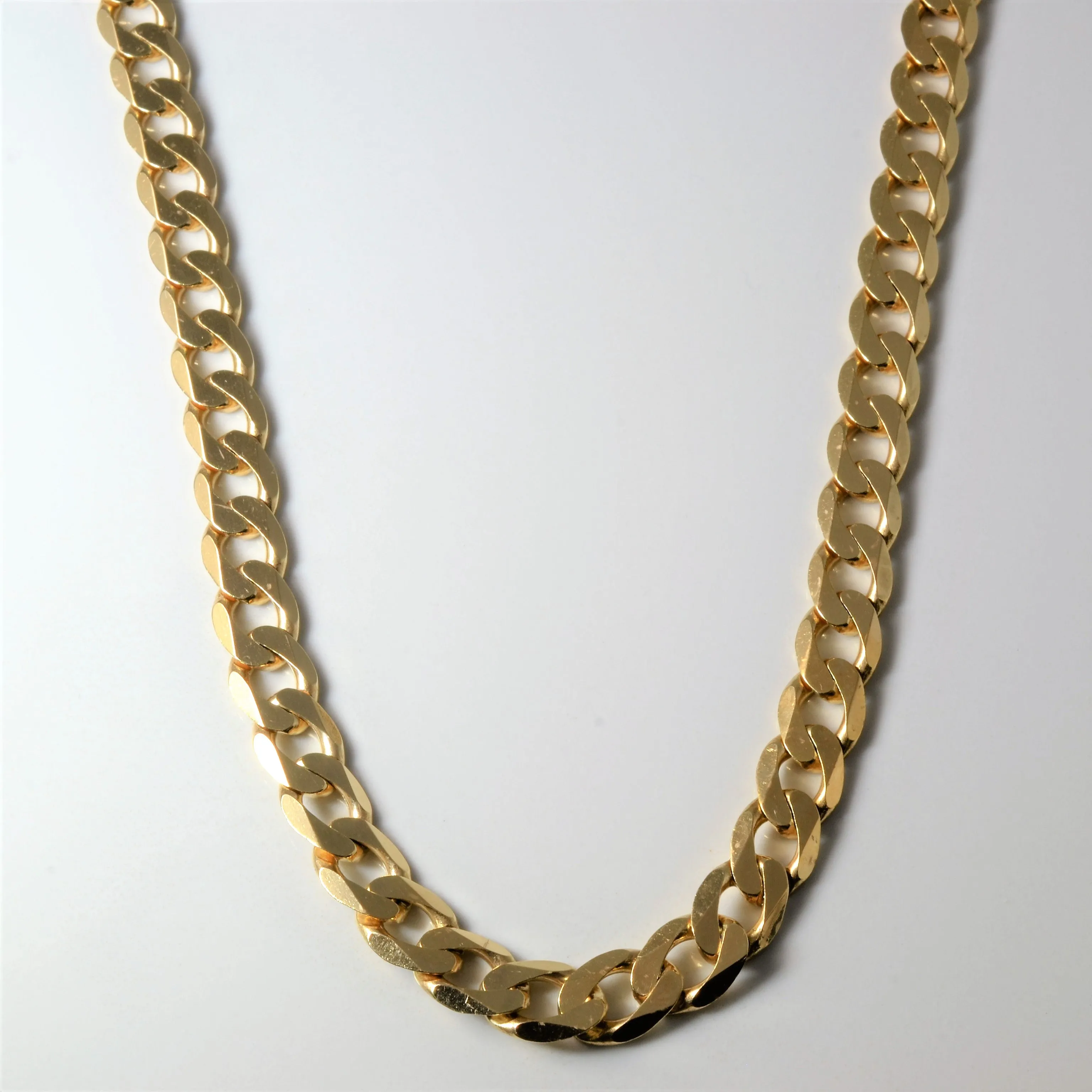 Pastel Look 9k Yellow Gold Curb Link Chain | 20"|