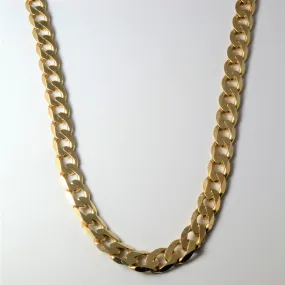 Pastel Look 9k Yellow Gold Curb Link Chain | 20"|