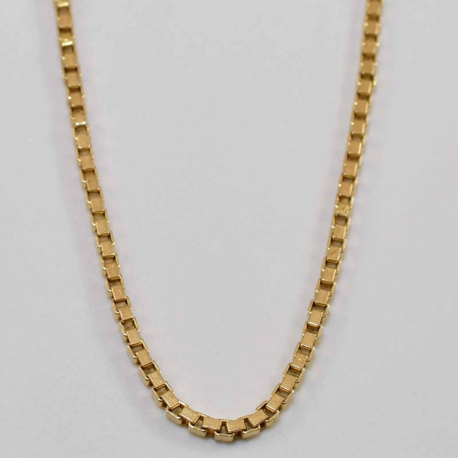 10k Yellow Gold Box Chain | 24" | Impressive Finish Luxury Touch