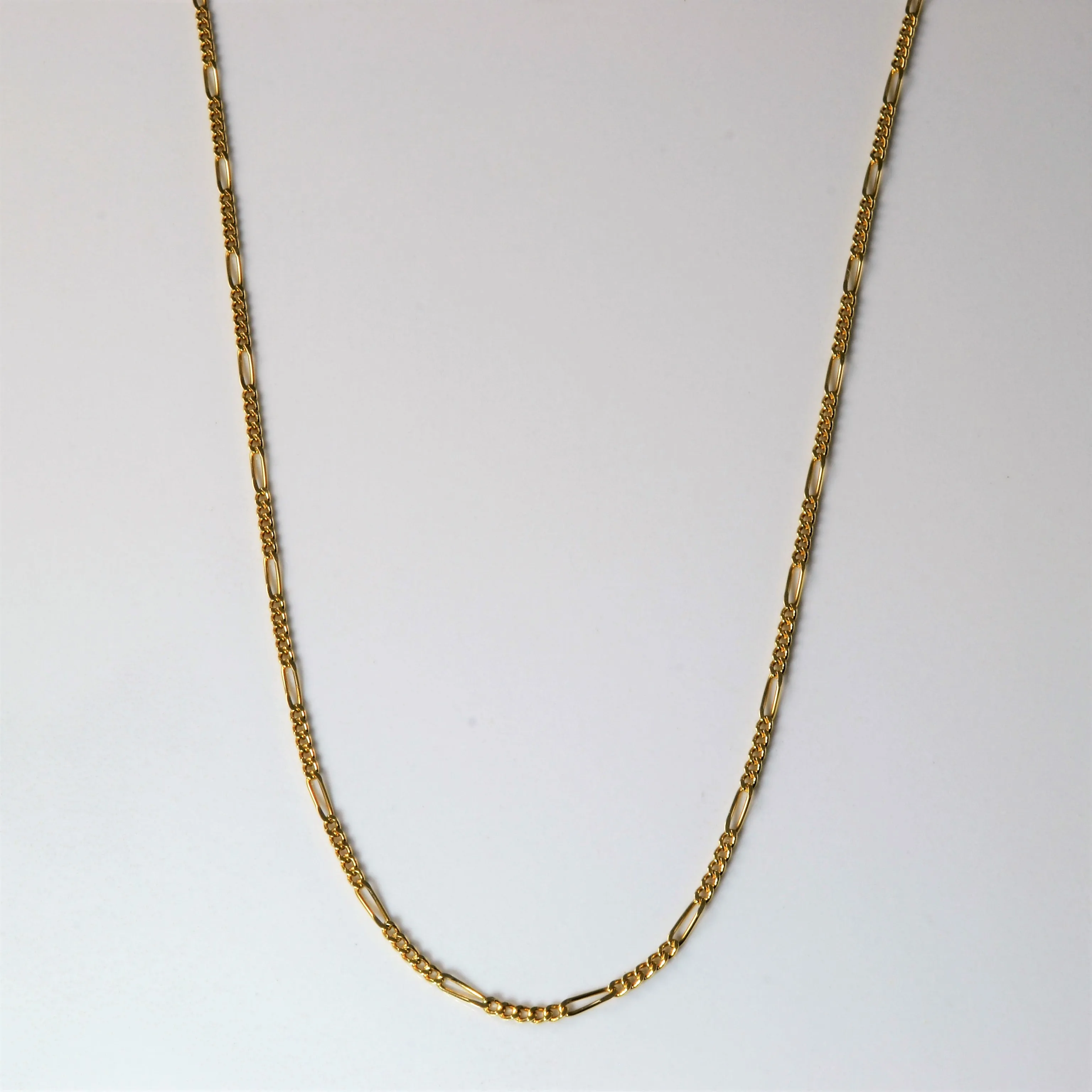 14k Yellow Gold Figaro Chain | 20" | Evening Ready