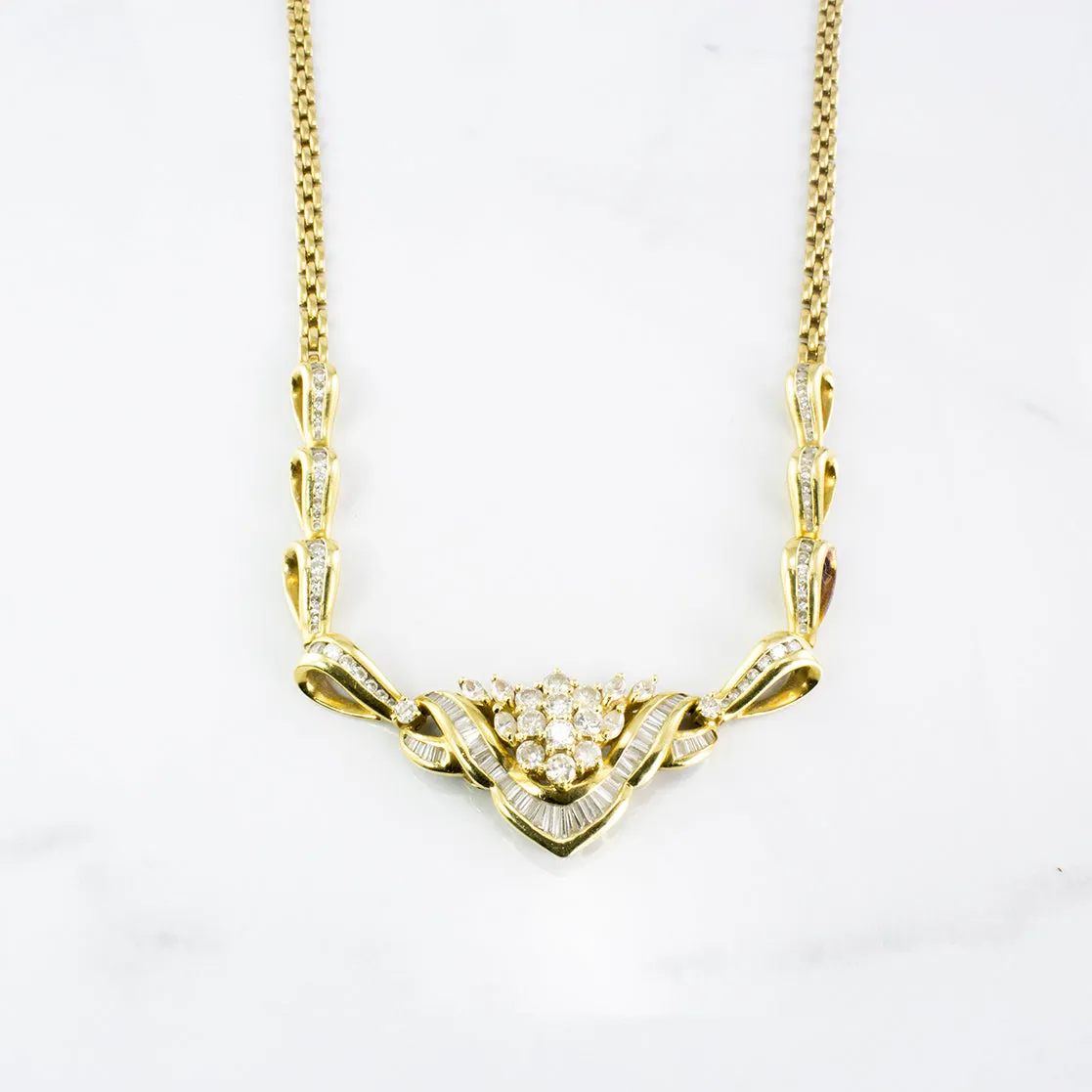 Diamond Collar Necklace | 2.90ctw | 18" | Cozy Mood Luxury Highlight