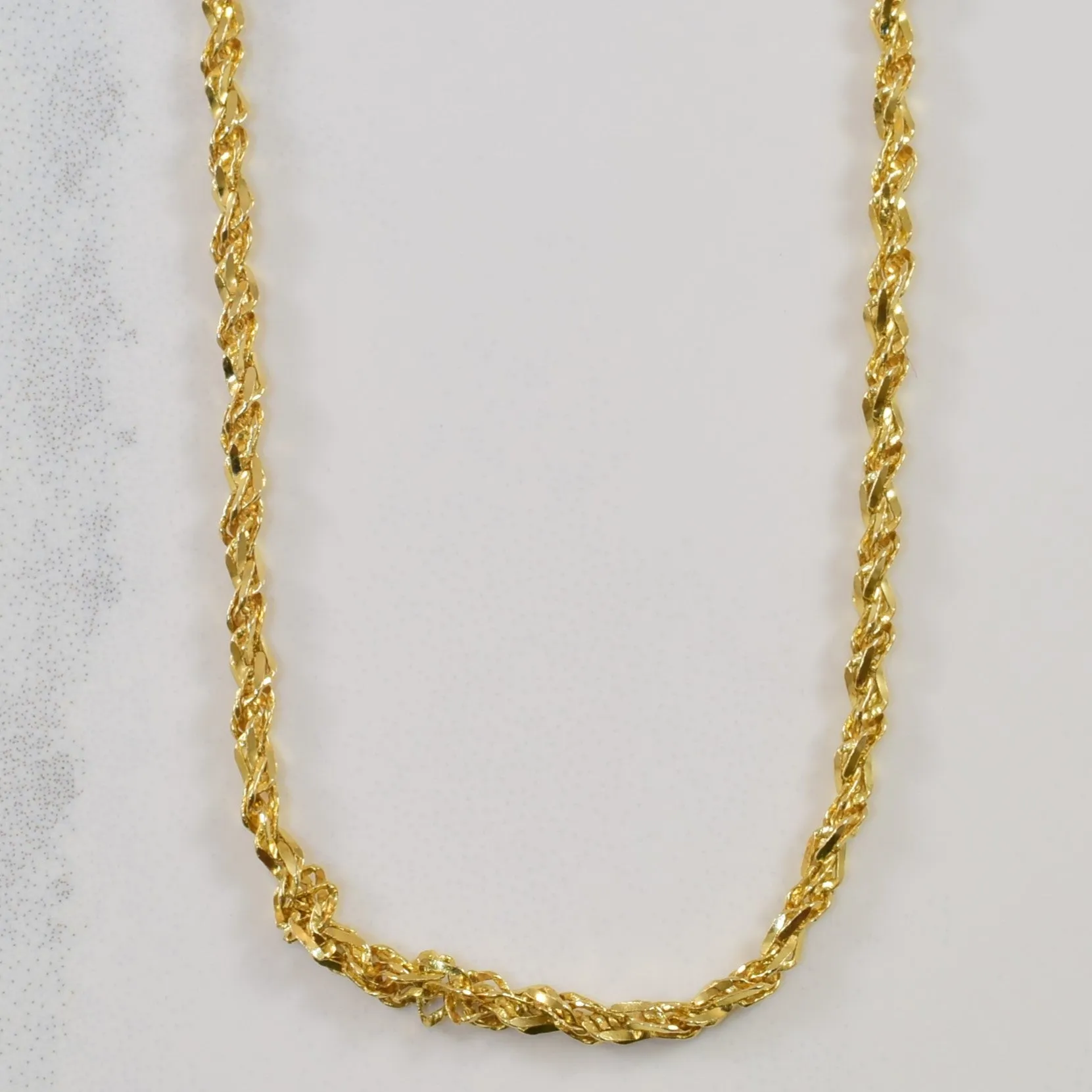 Clean Spark Delicate Piece 14k Yellow Gold Rope Chain | 18" |