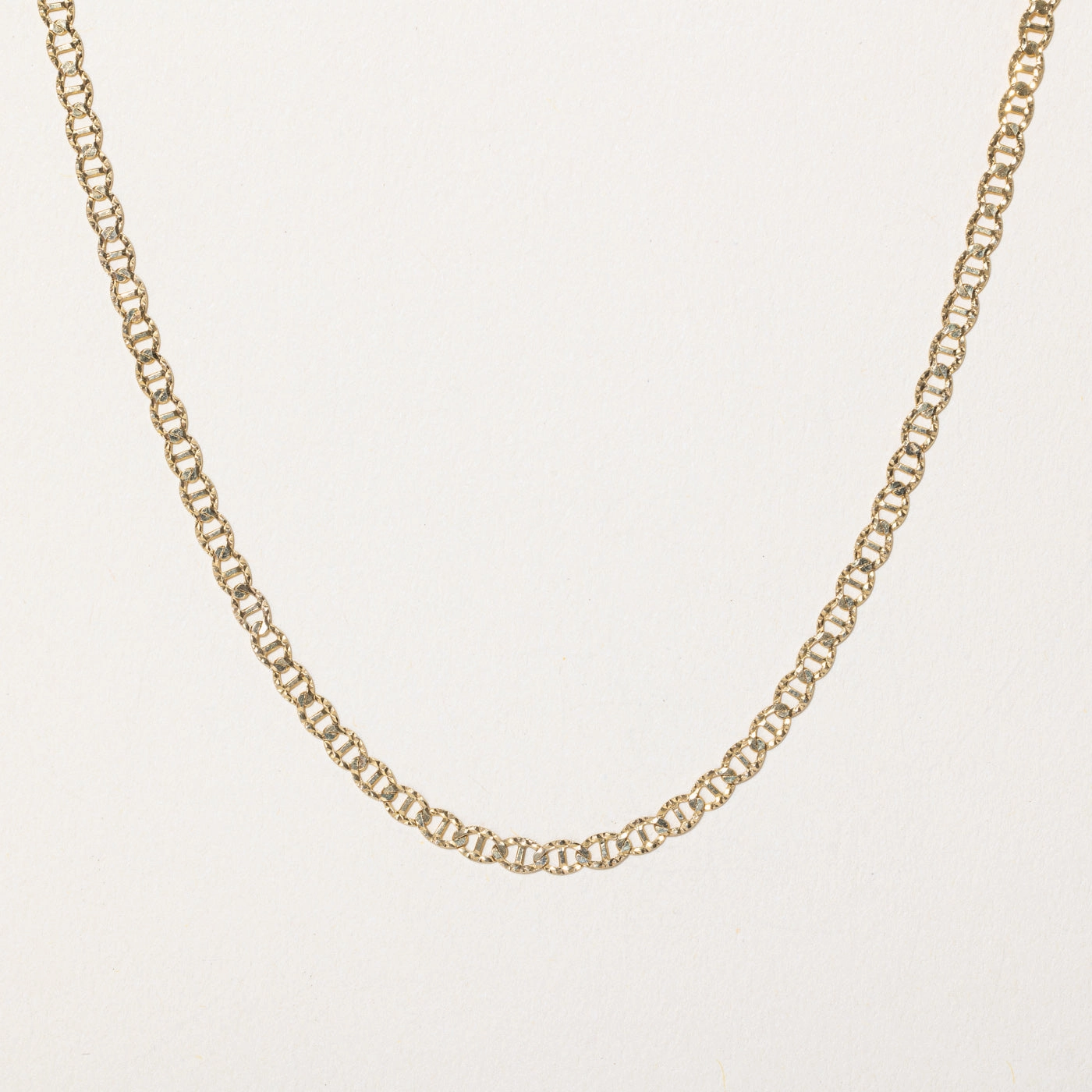 14k Yellow Gold Textured Anchor Link Chain | 22" | Gloss Appeal