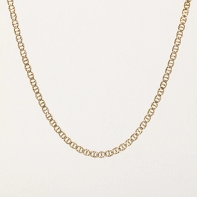 14k Yellow Gold Textured Anchor Link Chain | 22" | Gloss Appeal