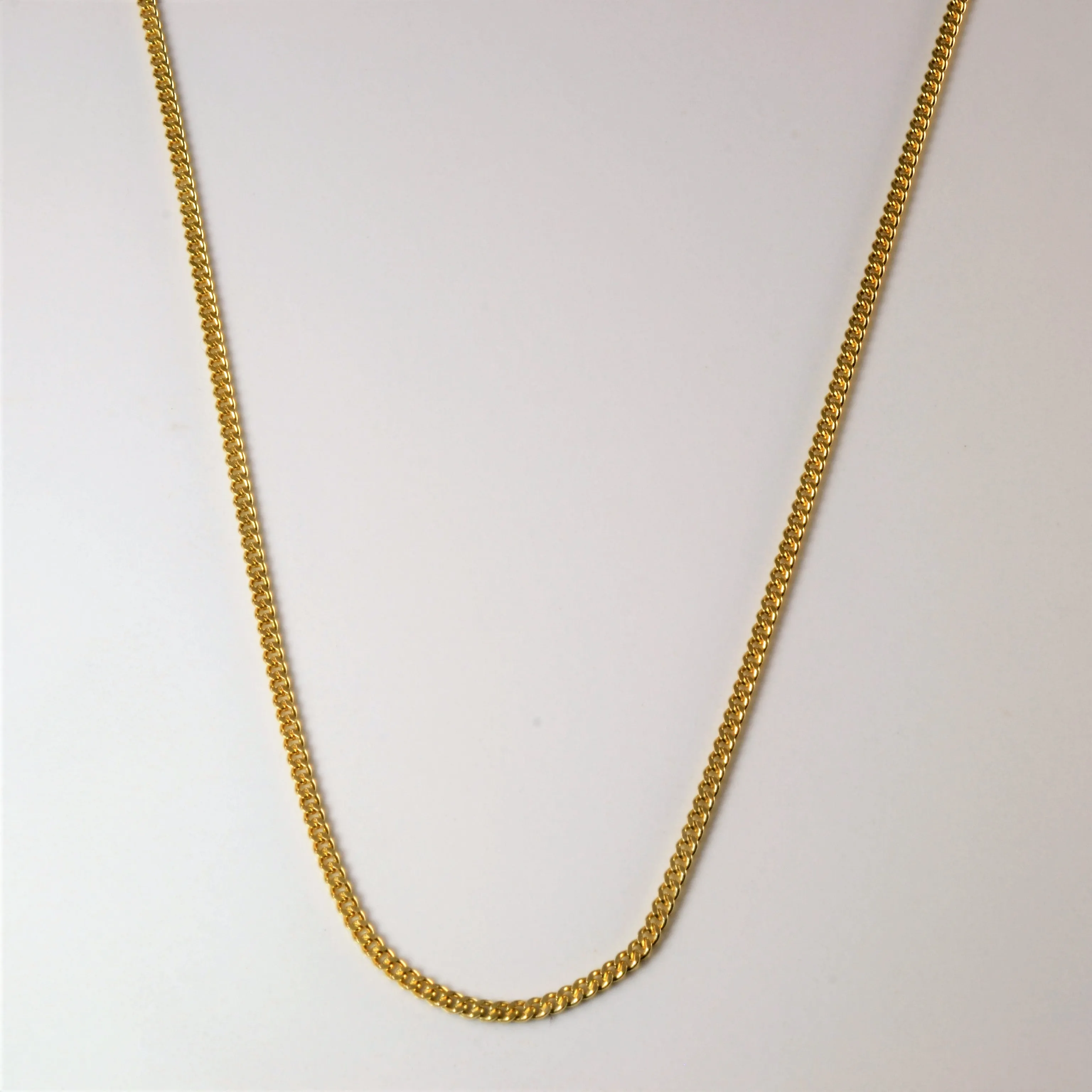 Vibrant Accent Luminous Touch 14k Yellow Gold Curb Chain | 28" |