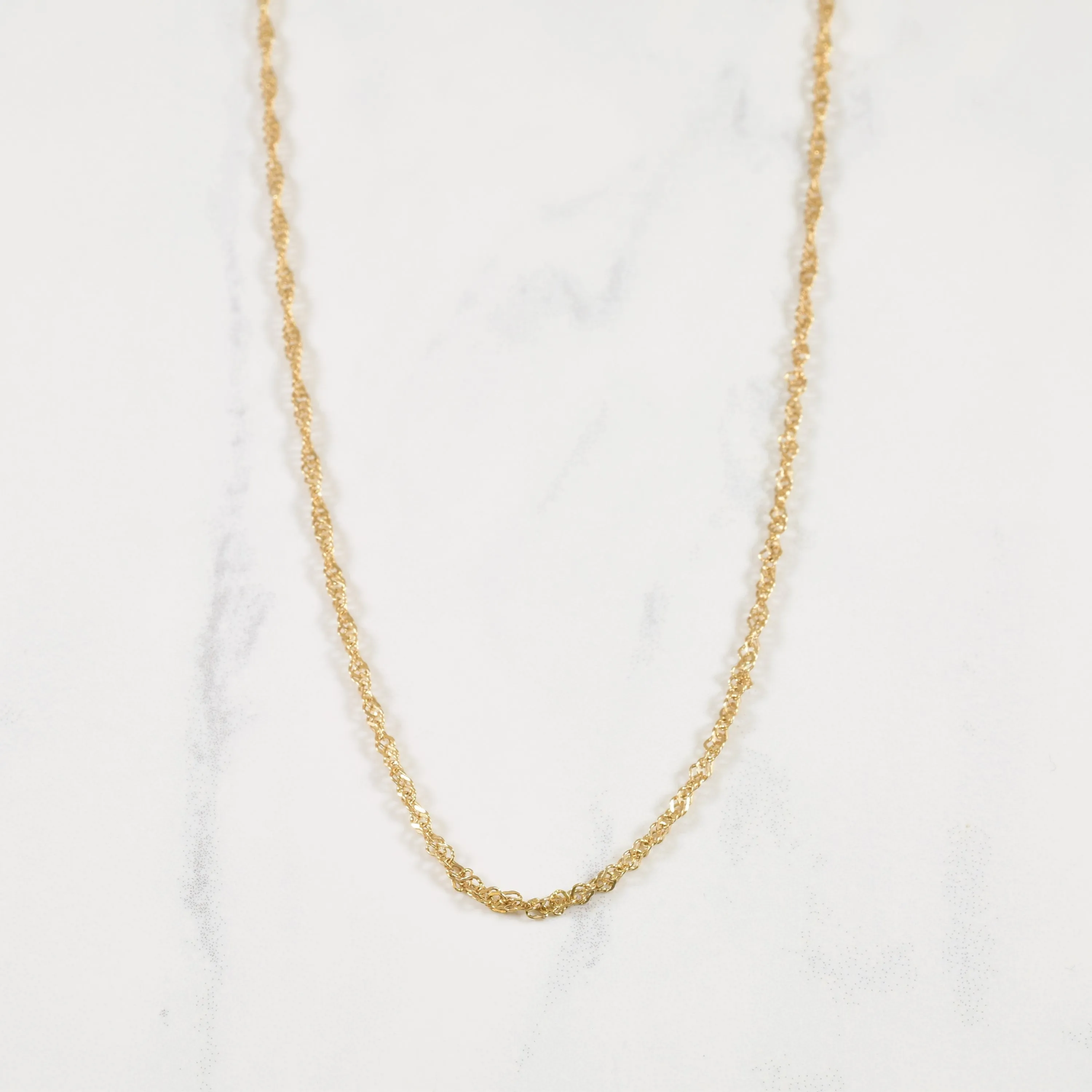 Casual Classic 14k Yellow Gold Singapore Chain | 18" |