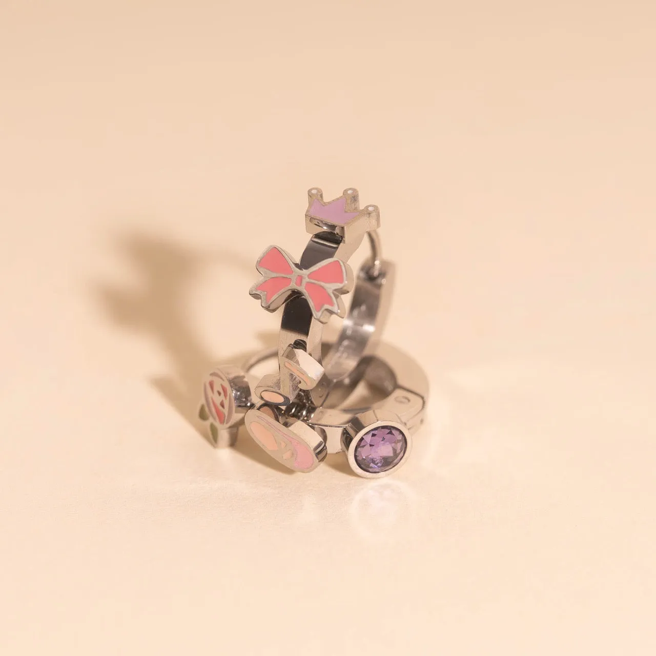 Radiant Aesthetic Daily Decoration Ballet 3D Huggie Hoop Earrings