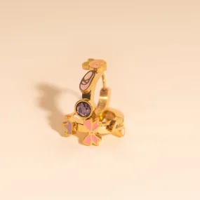 Handsome Adornment Premium Element Ballet 3D Huggie Hoop Earrings