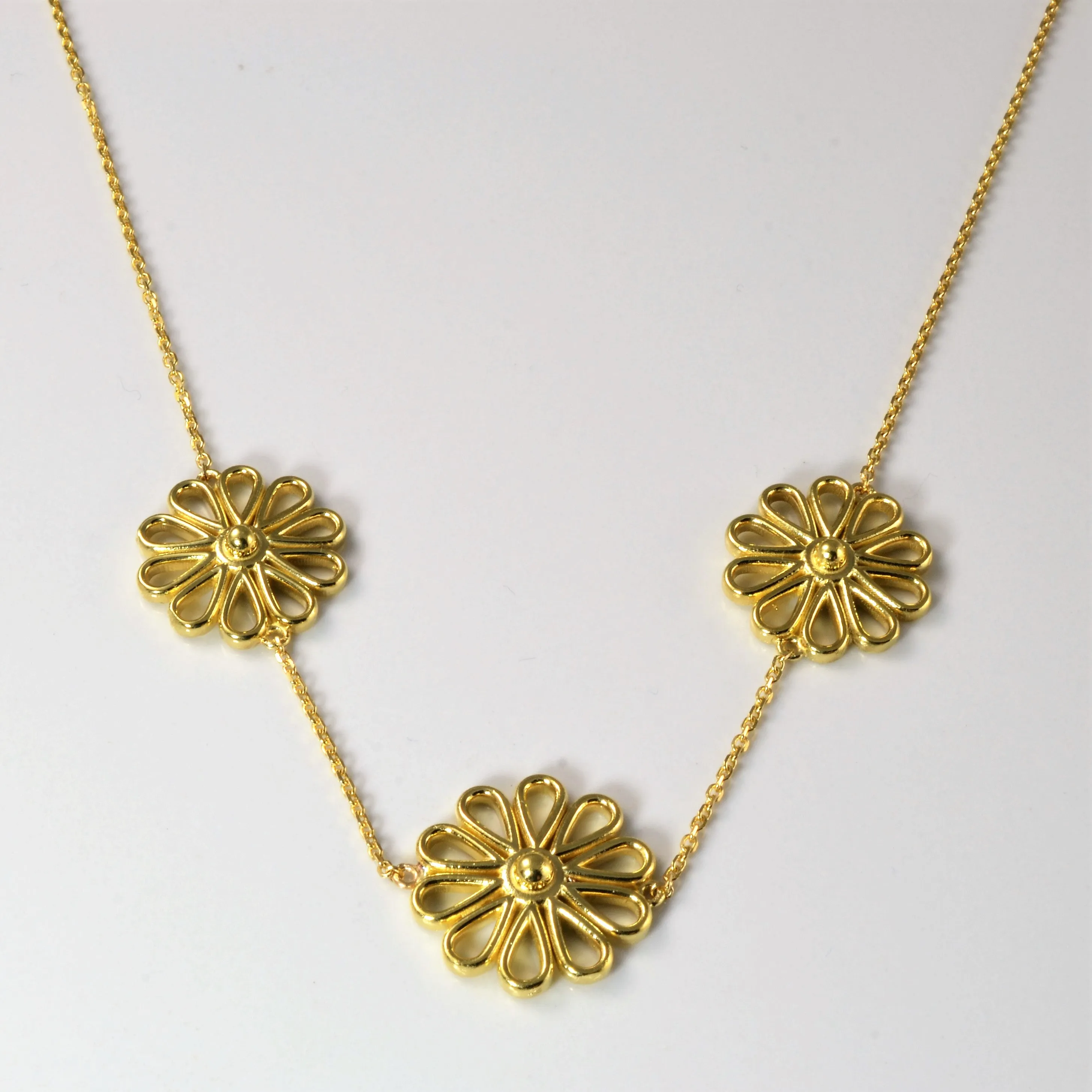 Floral Chain Necklace | 18" | Trendy Outfit