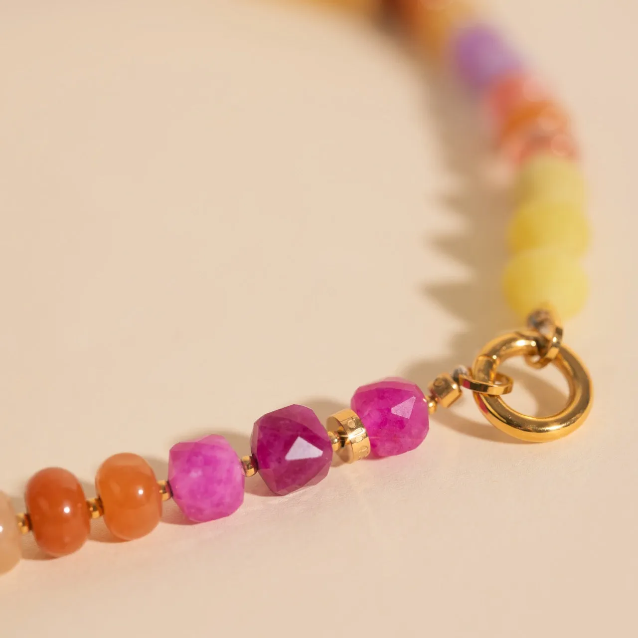 Chic Night Rainbow Necklace (17")